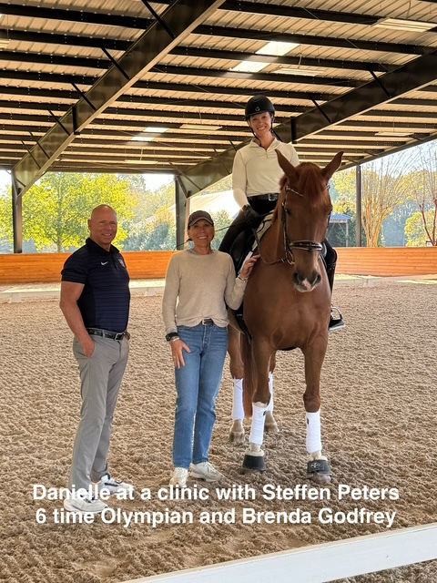 Danielle with Steffen Peters, 6 time Olympian, friend Brenda Godfrey, and horse Jerry Garcia